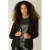 ES&SY getailleerde blazer van travelstof zwart