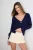 TRENDYOLMİLLA Dames Donkerblauw Effen Lang Regular fit Vesten