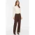 VILA regular waist wide leg casual broek – bruin
