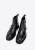 Wittchen Heren Leren Chelsea Boots met Croco Inzetstukken, Zwart
