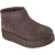 Skechers Keep Cozy Leren Dames Chocolade Winter Enkellaarsjes