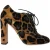Fluwelen Veterschoenen met Luipaardprint