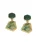 SOHI Oorbellen ‘Yasmine’  goud / groen / lichtgroen