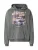 Denim Project Sweatshirt ‘RACE’  donkergrijs / lila / oranje / wit