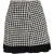 Sandro Paris minirok met pied-de-poulepatroon in zwarte wollen tweed