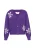 MYMO Gebreid vest  violetblauw / wit