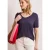 Street One Dames Basic Shirt met V-hals in effen kleur in Paars