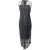 Joseph Patchwork Kanten Lange Jurk in Zwart Nylon