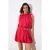 TRENDYOLMİLLA Dames Roze Effen Kort / Mini Mouwloos Casual Skater Jurken