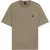 Boss Strak zittend T-shirt voor heren met minimalistisch logo (Bruin)