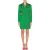 Moschino Stretch Satin Trench Coat Green