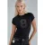 Korte Mouw Stretch Gebreide T-Shirt met Steen Detail