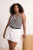 Trendyol Curve Dames Zwart Gestreept Mouwloos Getailleerd Grote maten Blouses
