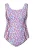Ulla Popken Badpak  lichtblauw / pink / grenadine / wit