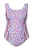 Ulla Popken Badpak  lichtblauw / pink / grenadine / wit