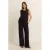 Expresso straight fit casual broek broderie zwart