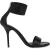 Moschino High Nappa Leather Sandals With Elastic Black
