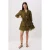TRENDYOLMİLLA Dames Kaki Effen Kort / Mini Driekwart mouw Casual Skater Jurken