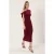TRENDYOLMİLLA Dames Bordeaux Effen Maxi Mouwloos Avond / Dagelijks Bodycon Jurken