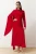 Trendyol Modest Dames Rood Effen Maxi Lang Stijlvol/Avond Recht Modest Avond Jurken