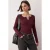 TRENDYOLMİLLA Dames Bordeaux Effen Lang Getailleerd Blouses