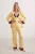 TRENDYOLMİLLA Dames Geel Gestippeld Lang, Regular fit Pyjama- Sets