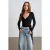 Dames Crop Wrap Blouse met Strikdetail