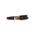 Mango leren riem met panterprint bruin