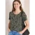 Cecil Dames Shirt met ronde hals en minimale opdruk in Groen