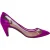 Rupert Sanderson pumps met spitse neus en meshdetails (60 mm) in roze lakleer.