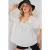 Gestructureerde V-Hals Blouse met Strik