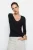 TRENDYOLMİLLA Dames Zwart Effen Lang Getailleerd Blouses