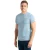 Heren Korte Mouwen Gestreepte Textuur T-Shirt met Pocket PRI2540