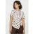 Dames Getailleerd Polkadot T-shirt met Ronde Hals