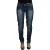 Acht Blue Washed Katoenen Slim Fit Dames Denim Broek Jeans