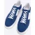 Wittchen Heren sneakers met contrasterende zool, marineblauw, eco-leer