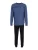 TOM TAILOR – pyjamaset lang basic logo blauw