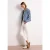 Denim-look blouson met zakken