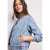 Street One Dames Denim-look blouson met zakken in Blauw
