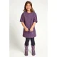 LOOXS little denim korte jurk met panterprint – paars