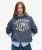 Athletic Essentials Oversized Hoodie met Applicatie Blauw