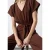 SisterS Point A-lijn jumpsuit met ceintuur – bruin