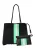 NAEMI Shopper  lichtgroen / rosa / zwart