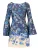 Adrianna Papell Kokerjurk  beige / blauw / donkerblauw / groen