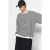 TRENDYOL MAN Heren Zwart Gestreept Lang Oversized Sweatshirts