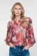 Geisha Blouse With Flowers 63829-14 Blouse 475 Rosebud/sand/purple
