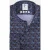 R2 Amsterdam Overhemd extra lange mouw Blauw Carabiner print on knitted 130.WSP.XLS.002/010