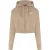 Malelions Women Cropped Zip Hoodie | Taupe