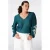 MS Mode Plus Size top met borduursels – blauw