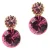 Otazu gold plated oorbellen met Swarovski kristallen Ophelia Light Rose
